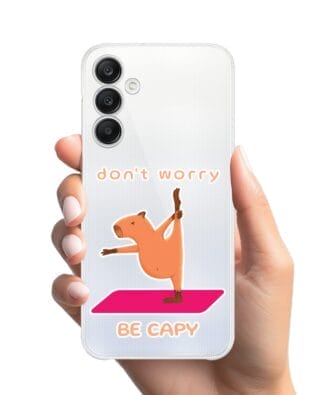 Etui do Samsung Galaxy A25 5G przeźroczyste, silikonowe Flexi, kapibara