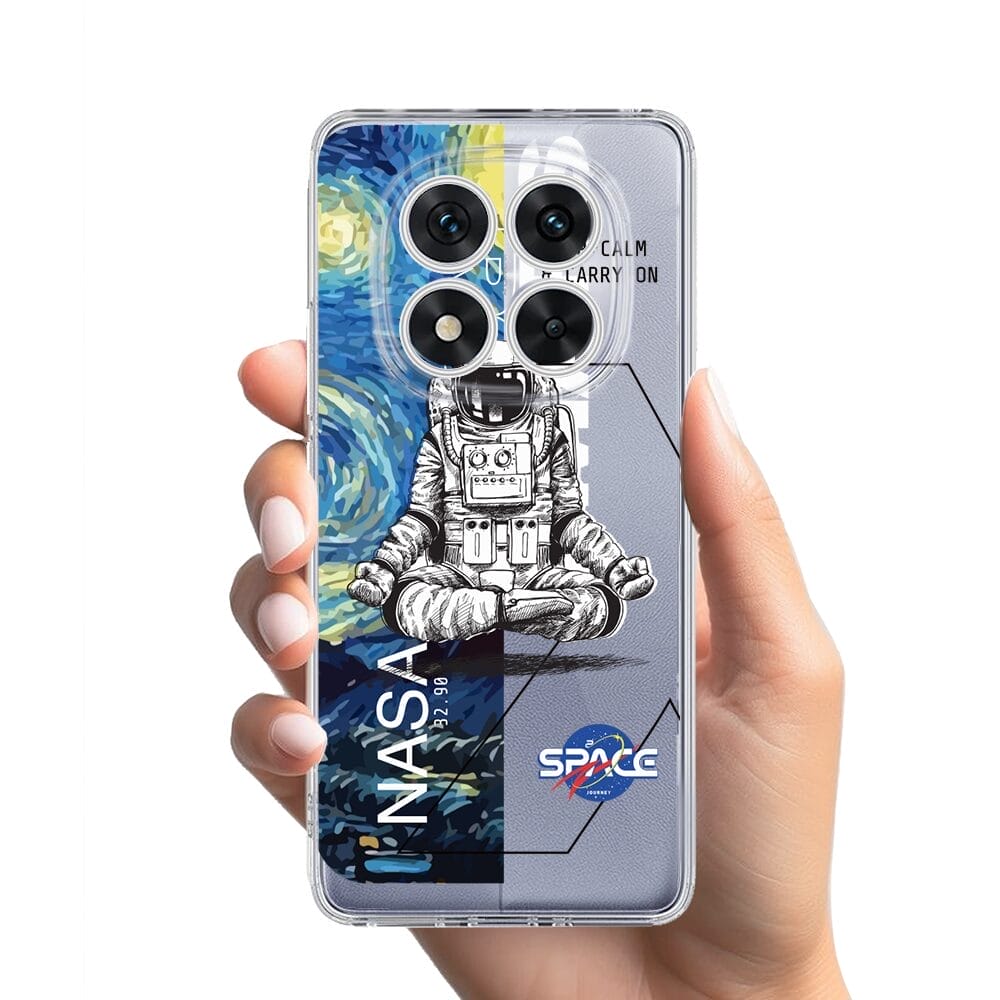Etui do Xiaomi Redmi Note 14 Pro 5G przeźroczyste, silikonowe Flexi, Keep Calm in Cosmos - obrazek 2