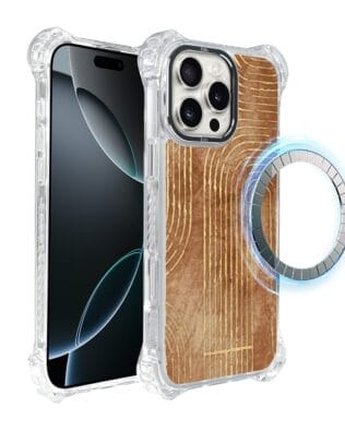 Etui do iPhone 16 Pro Max IBIZU DropGuard Ultra z MagSafe, Boho, Geometryczne linie