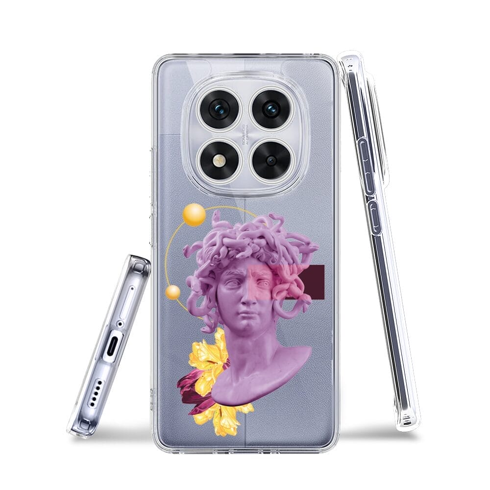 Etui do Xiaomi Redmi Note 14 Pro 5G przeźroczyste, silikonowe Flexi, antyczna figura, meduza - obrazek 3