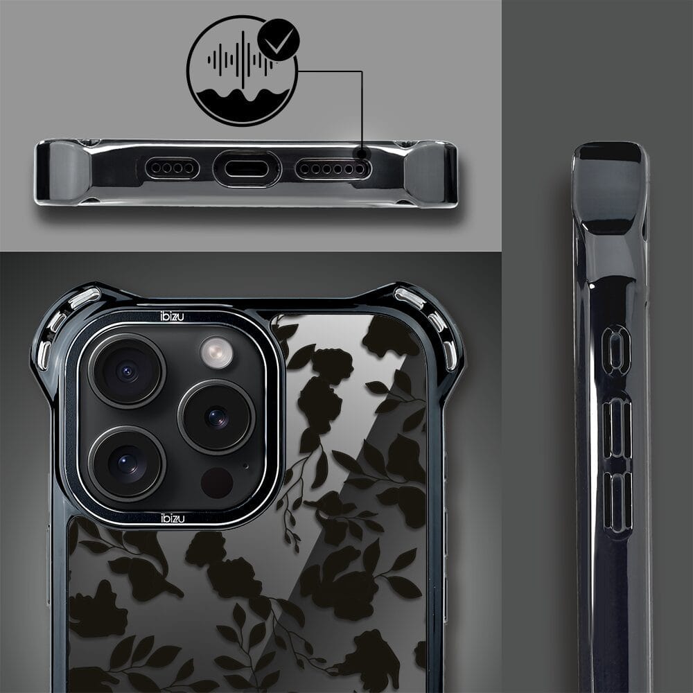 Etui do iPhone 16 Pro IBIZU DropGuard Ultra z MagSafe, Midnight, Cienie liści - obrazek 4