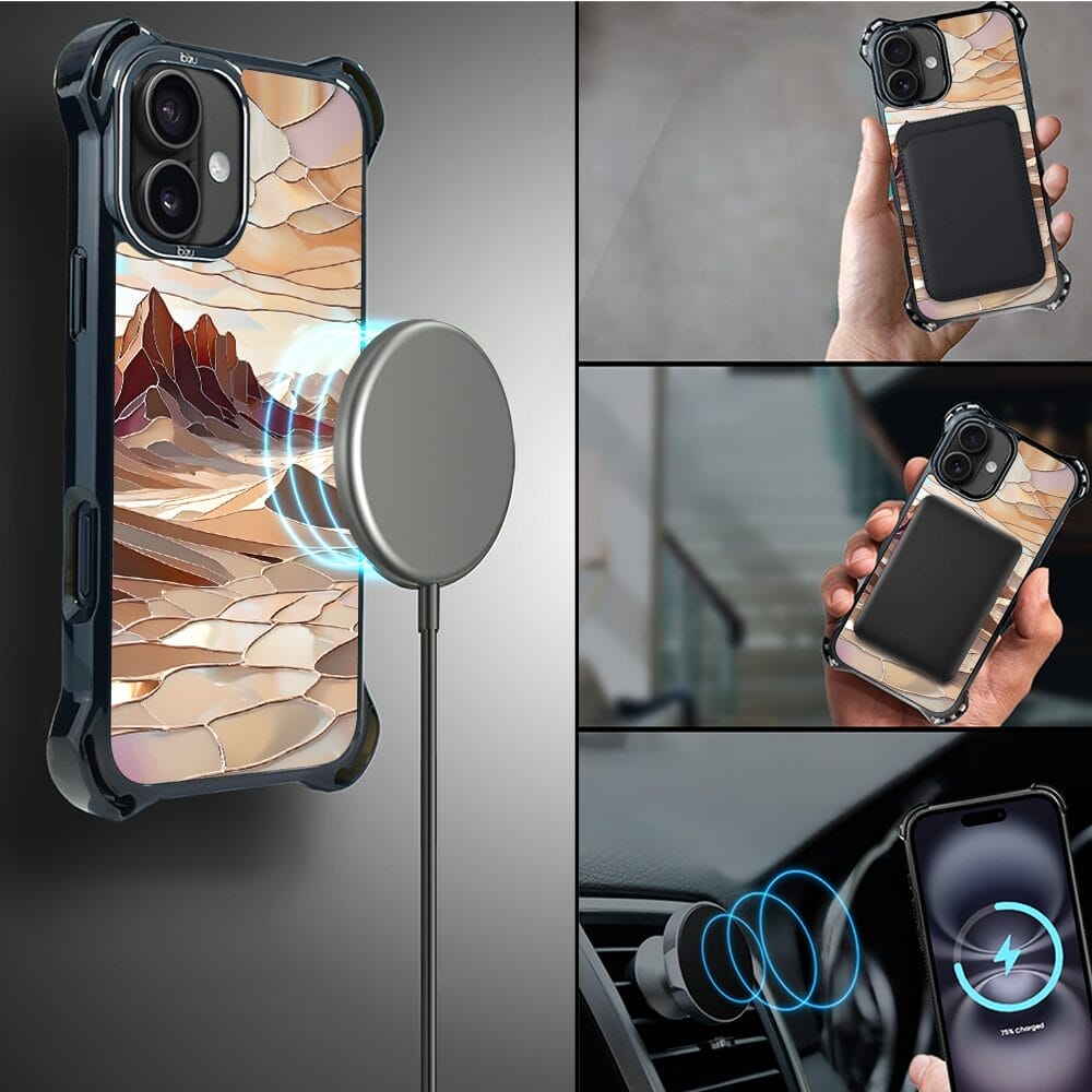 Etui do iPhone 16 Plus IBIZU DropGuard Ultra z MagSafe, Barwy Szkła, Pustynny spokój - obrazek 8