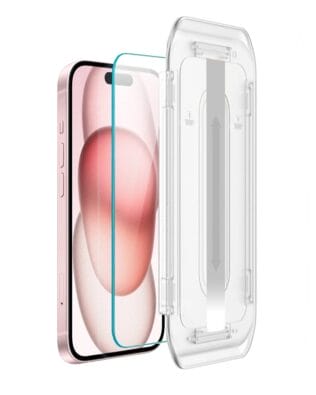 Szkło hartowane na ekran 9H do iPhone 15 Plus z aplikatorem