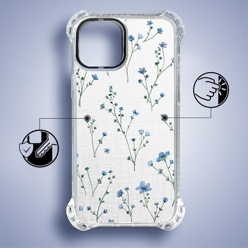 Etui do iPhone 15 Plus IBIZU DropGuard Ultra z MagSafe, Pastel Bloom, Niebieski sen - obrazek 7