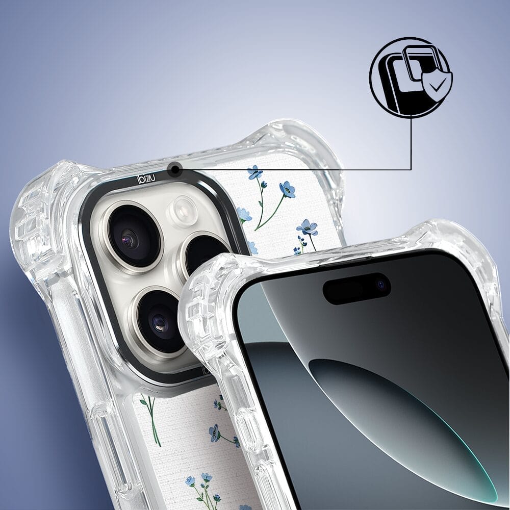 Etui do iPhone 16 Pro IBIZU DropGuard Ultra z MagSafe, Pastel Bloom, Niebieski sen - obrazek 4