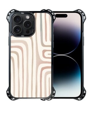 Etui do iPhone 14 Pro IBIZU DropGuard Ultra z MagSafe, Boho, Piaskowy labirynt