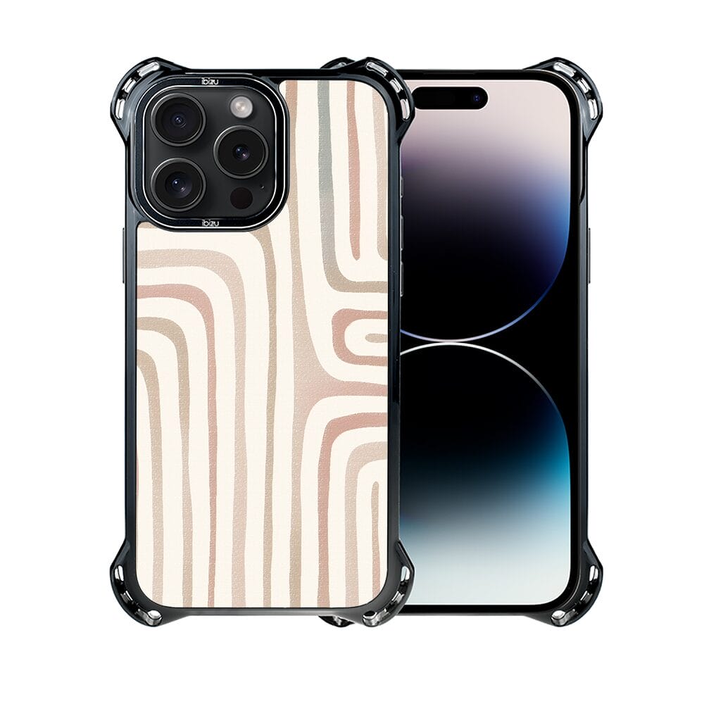 Etui do iPhone 14 Pro IBIZU DropGuard Ultra z MagSafe, Boho, Piaskowy labirynt - obrazek 2