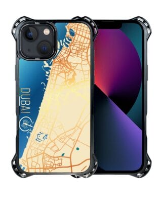 Etui do iPhone 13 IBIZU DropGuard Ultra z MagSafe, mapy świata, Dubai
