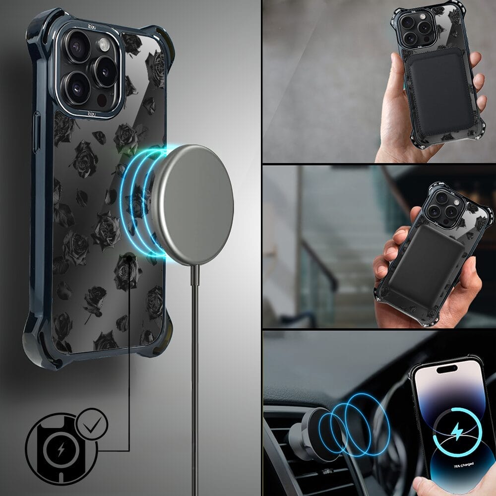 Etui do iPhone 14 Pro Max IBIZU DropGuard Ultra z MagSafe, Midnight, Sen róż - obrazek 8