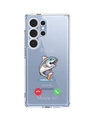 Etui do Samsung Galaxy S25 Ultra przeźroczyste, silikonowe Flexi, rybki dzwonią