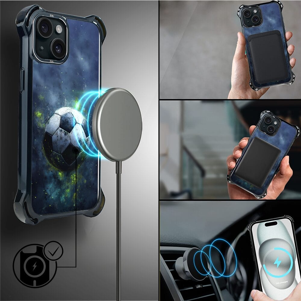 Etui do iPhone 15 Plus IBIZU DropGuard Ultra z MagSafe, #Move, Piłka nożna - obrazek 8