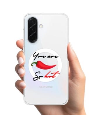 Etui do Samsung Galaxy A36 5G z MagSafe przeźroczyste, silikonowe Flexi, papryczka chilli