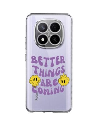 Etui do Xiaomi Redmi Note 14 Pro 4G przeźroczyste, silikonowe Flexi, Better Things Are Coming