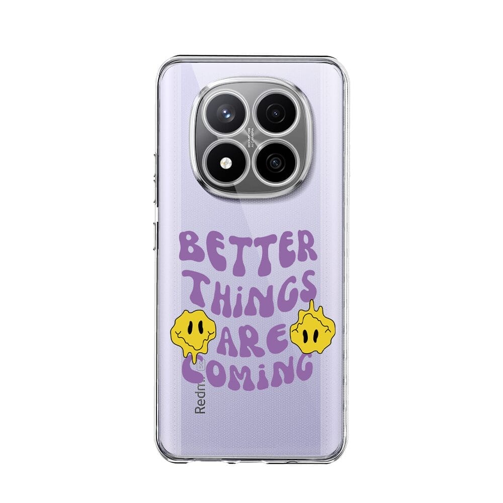 Etui do Xiaomi Redmi Note 14 Pro 4G przeźroczyste, silikonowe Flexi, Better Things Are Coming