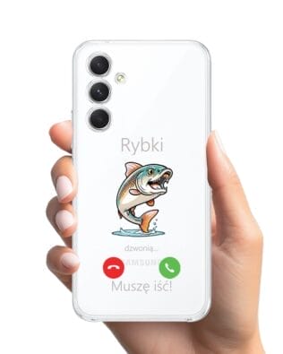 Etui do Samsung Galaxy A54 5G przeźroczyste, silikonowe Flexi, rybki dzwonią