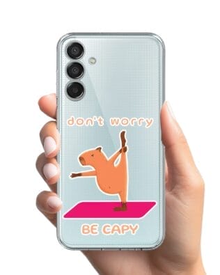 Etui do Samsung  Galaxy M15 5G przeźroczyste, silikonowe Flexi, kapibara