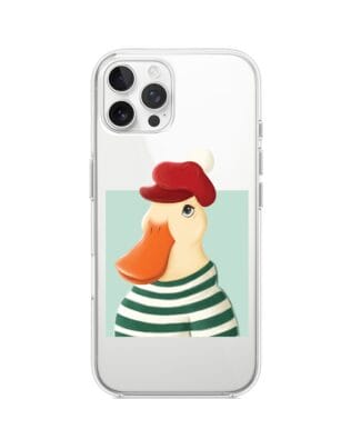 Etui do iPhone 12 Pro Max przeźroczyste, silikonowe Flexi, kaczuszka