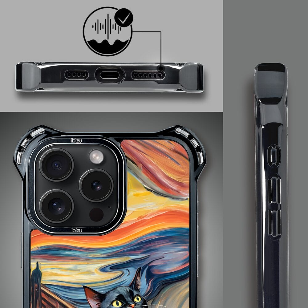 Etui iPhone 14 Pro IBIZU DropGuard Ultra z MagSafe, Edvard Munch, krzyk kota - obrazek 6