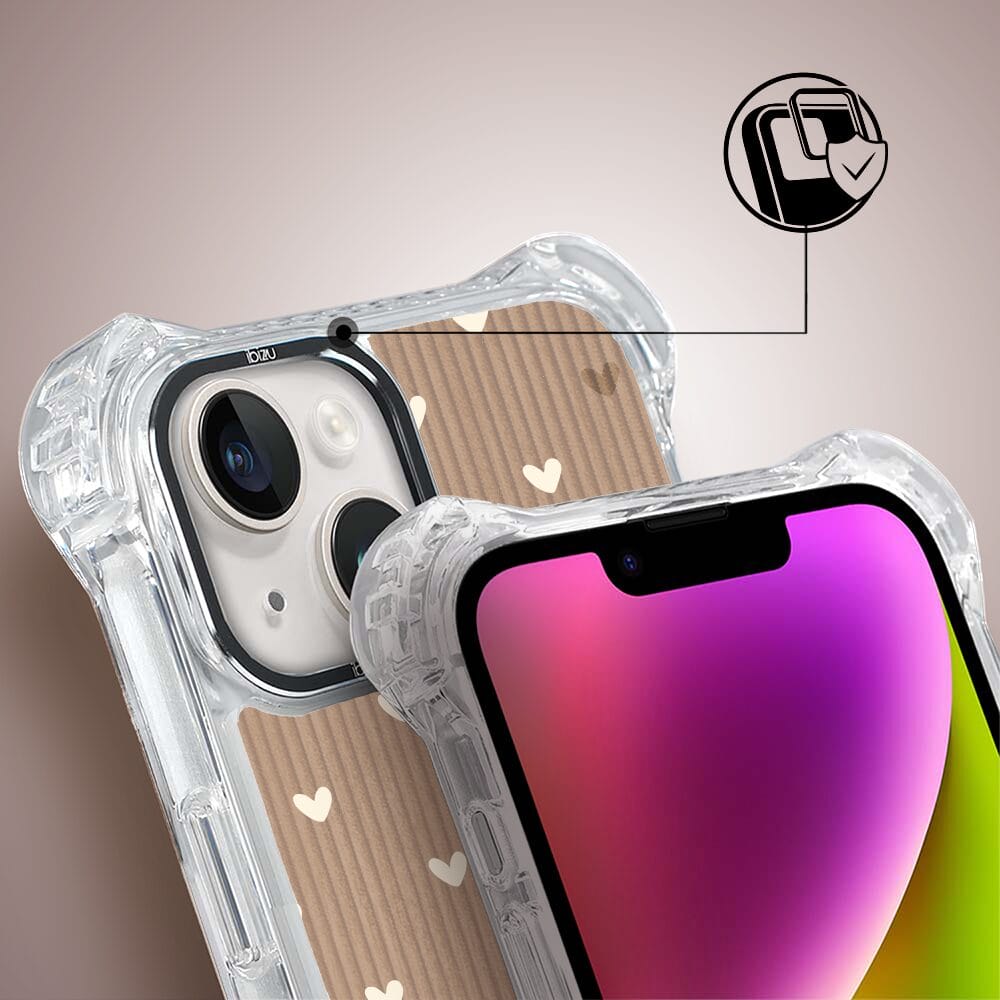 Etui iPhone 14 IBIZU DropGuard Ultra z MagSafe, Boho, Pudrowe serca - obrazek 3