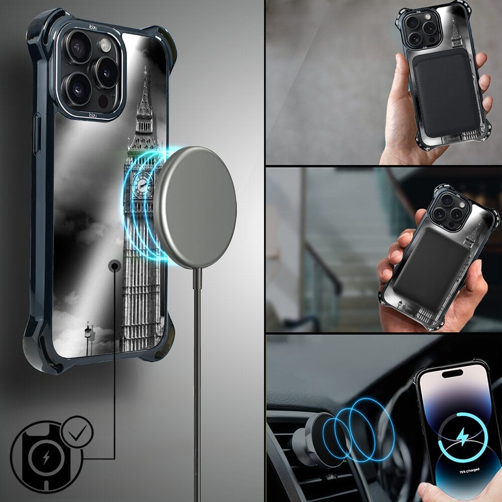 Etui do iPhone 14 Pro Max IBIZU DropGuard Ultra z MagSafe, Noir City, Big Ben - obrazek 8
