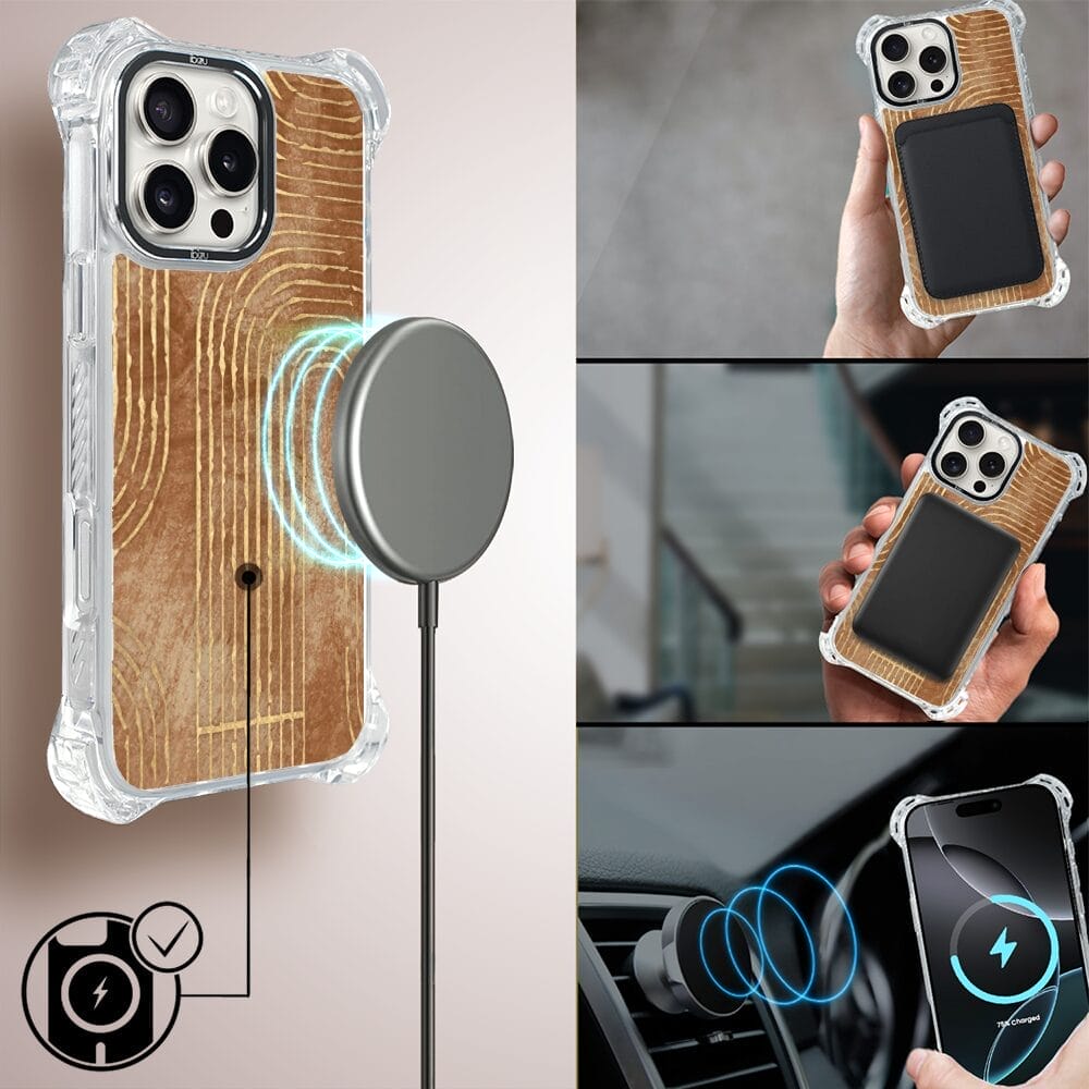 Etui do iPhone 16 Pro Max IBIZU DropGuard Ultra z MagSafe, Boho, Geometryczne linie - obrazek 8