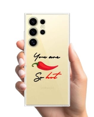 Etui do Samsung Galaxy S24 Ultra przeźroczyste, silikonowe Flexi, papryczka chilli