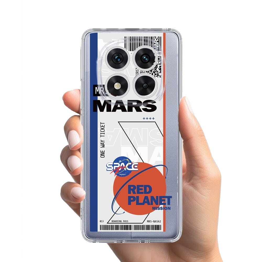 Etui do Xiaomi Redmi Note 14 Pro 5G przeźroczyste, silikonowe Flexi, bilet na Mars - obrazek 2