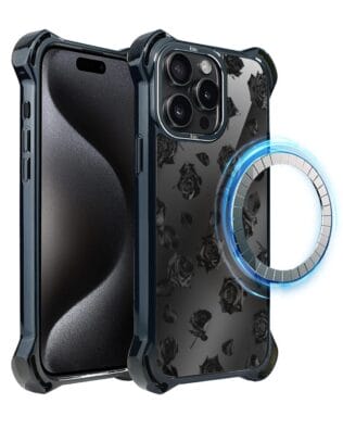 Etui do iPhone 15 Pro IBIZU DropGuard Ultra z MagSafe, Midnight, Sen róż