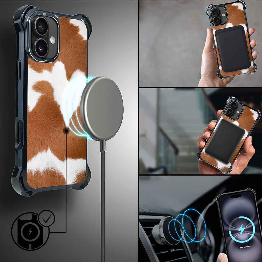 Etui do iPhone 16 Plus IBIZU DropGuard Ultra z MagSafe, Zew Natury, Alpejska krowa - obrazek 8