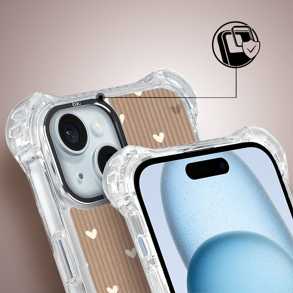 Etui iPhone 15 IBIZU DropGuard Ultra z MagSafe, Boho, Pudrowe serca - obrazek 3