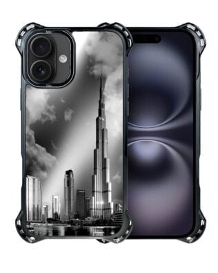 Etui do iPhone 16 Plus IBIZU DropGuard Ultra z MagSafe, Noir City, Burj Khalifa