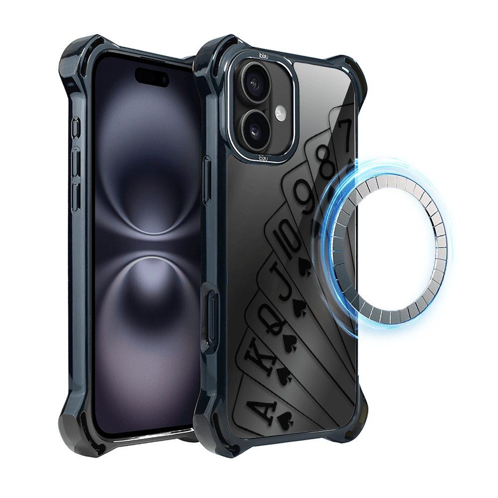 Etui do iPhone 16 Plus IBIZU DropGuard Ultra z MagSafe, Midnight, Karty do gry