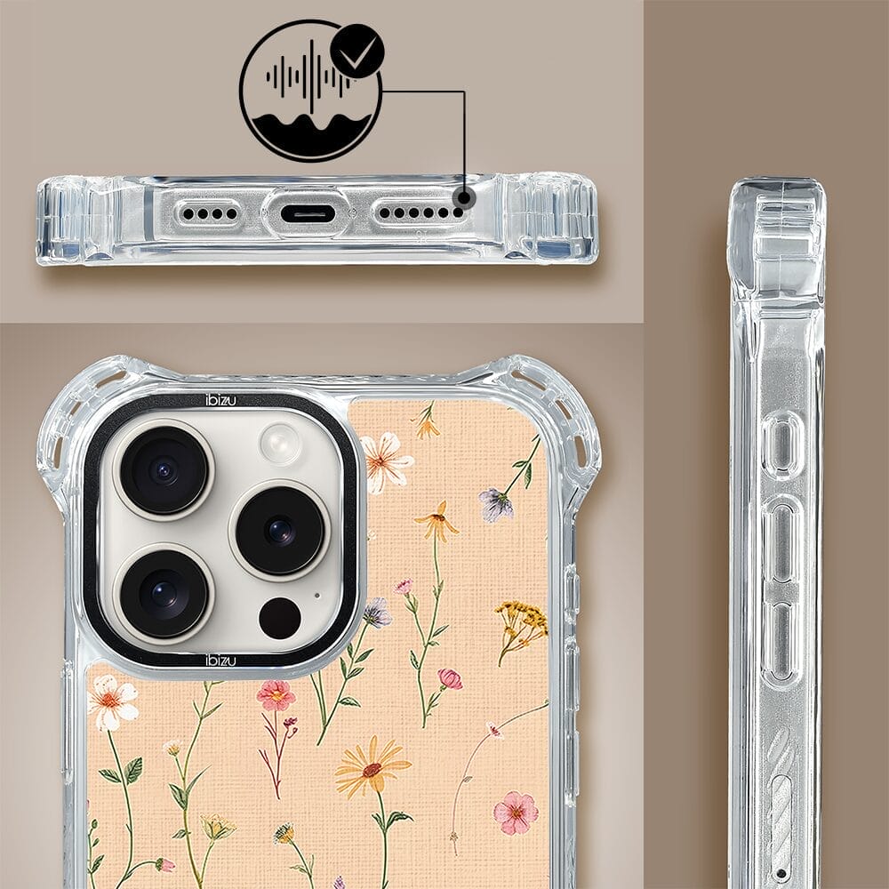 Etui do iPhone 16 Pro Max IBIZU DropGuard Ultra z MagSafe, Pastel Bloom, Koralowa łąka - obrazek 6