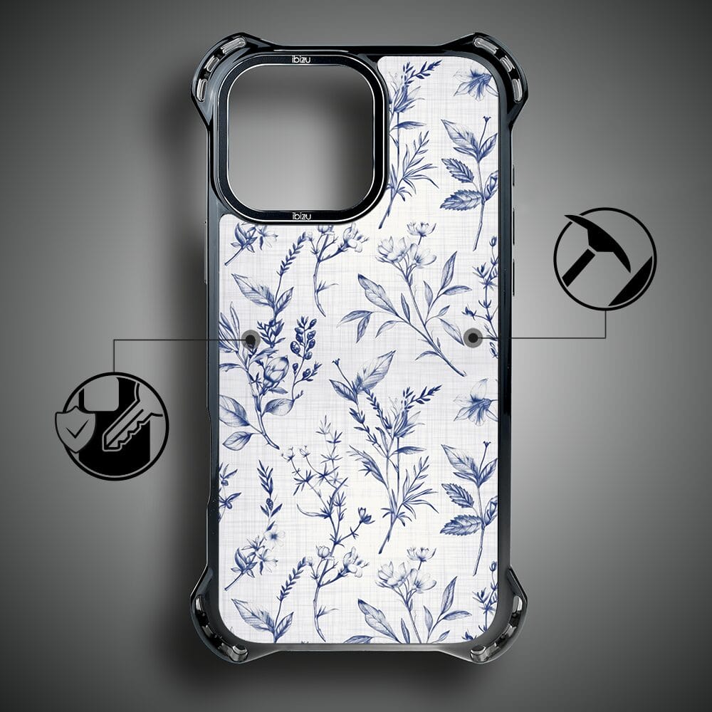 Etui iPhone 14 Pro IBIZU DropGuard Ultra z MagSafe, Pastel Bloom, Lazurowe szepty - obrazek 7