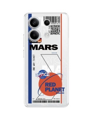 Etui do Xiaomi Redmi Note 13 Pro 5G przeźroczyste, silikonowe Flexi, bilet na Mars