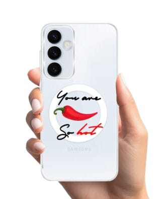 Etui do Samsung Galaxy A35 5G z MagSafe przeźroczyste, silikonowe Flexi, papryczka chilli