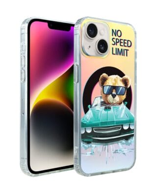 Etui do iPhone 14 IBIZU California Sunset z MagSafe, zmieniające kolor, Blue Car, niebieski samochód