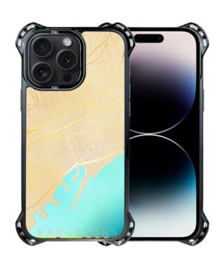 Etui do iPhone 14 Pro IBIZU DropGuard Ultra z MagSafe, Mapy Świata, Barcelona