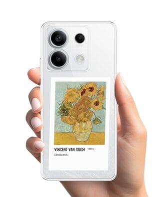 Etui do Xiaomi Redmi Note 13 Pro 5G przeźroczyste, silikonowe Flexi, słoneczniki