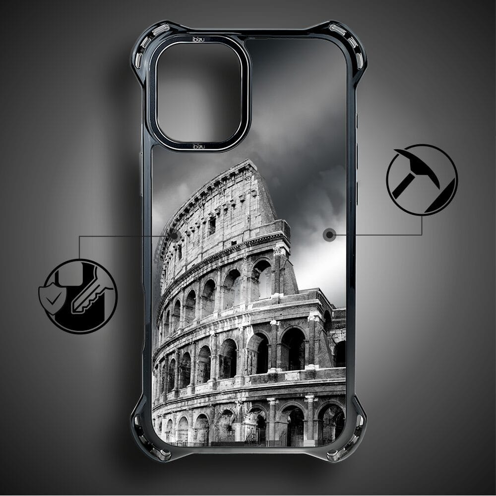 Etui do iPhone 16 IBIZU DropGuard Ultra z MagSafe, Noir City, Koloseum - obrazek 3