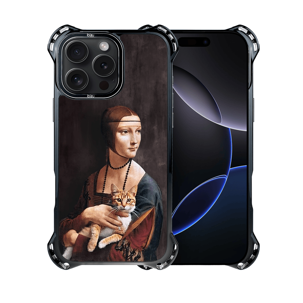 Etui do iPhone 16 Pro Max, IBIZU DropGuard Ultra z MagSafe, Leonardo Da Vinci, dama z kotem - obrazek 2
