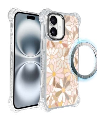 Etui iPhone 16 Plus IBIZU DropGuard Ultra z MagSafe, Boho, Kwiaty vintage