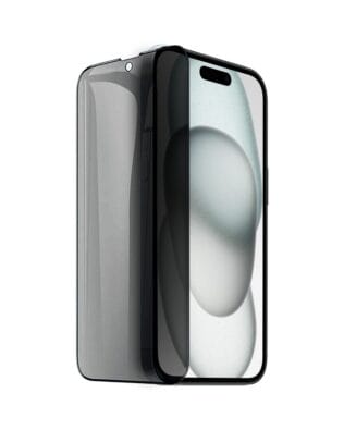 Szkło prywatyzujące z czarną ramką do iPhone 15