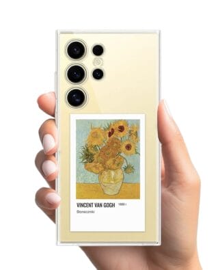 Etui do Samsung Galaxy S24 Ultra przeźroczyste, silikonowe Flexi, słoneczniki Van Gogh