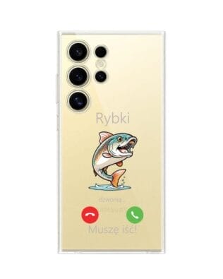 Etui do Samsung Galaxy S24 Ultra przeźroczyste, silikonowe Flexi, rybki dzwonią