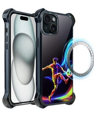Etui do iPhone 15 IBIZU DropGuard Ultra z MagSafe, #ElectroMove, W rytmie piłki nożnej