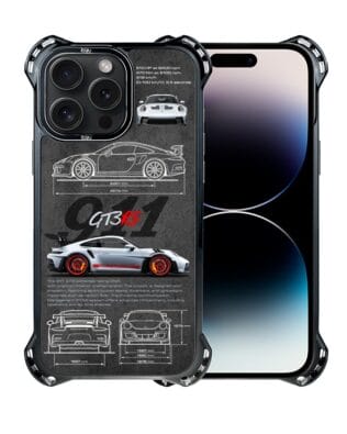 Etui do iPhone 14 Pro IBIZU DropGuard Ultra z MagSafe, TechDrive, 911 GT3 RS