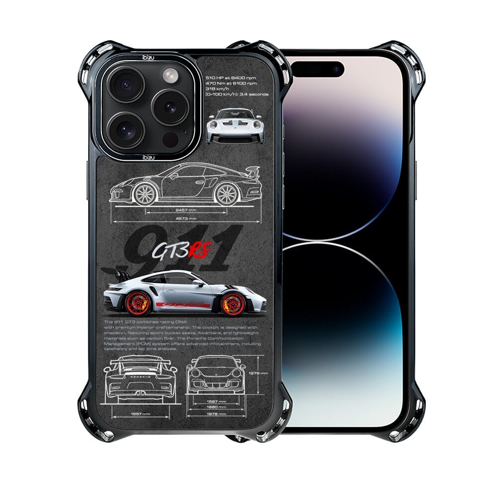 Etui do iPhone 14 Pro IBIZU DropGuard Ultra z MagSafe, TechDrive, 911 GT3 RS - obrazek 2