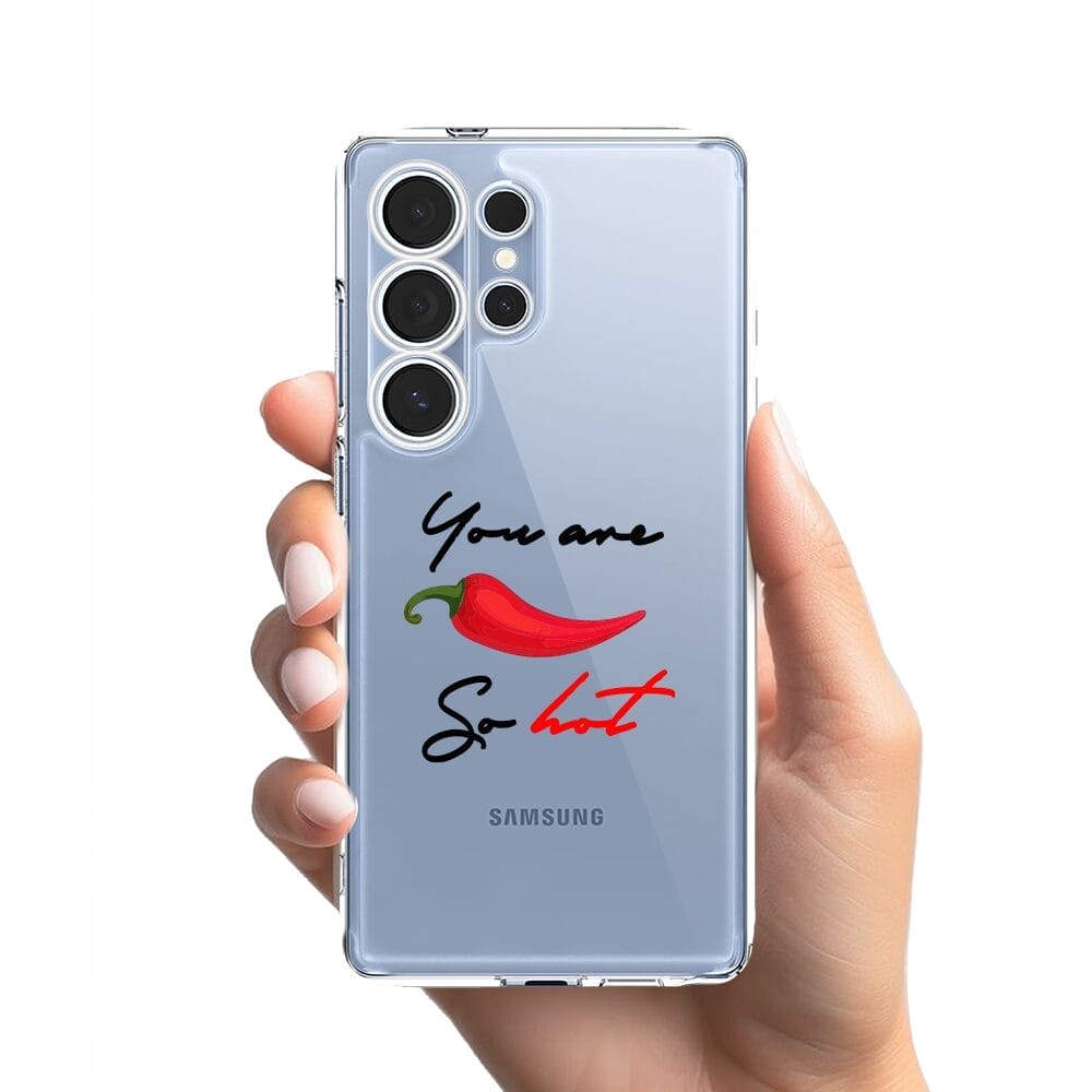 Etui do Samsung Galaxy S25 Ultra przeźroczyste, silikonowe Flexi, papryczka chilli - obrazek 2