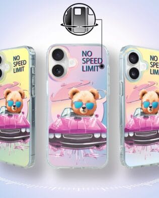 Etui do iPhone 16 IBIZU California Sunset z MagSafe, zmieniające kolor, Pink Car, różowy samochód